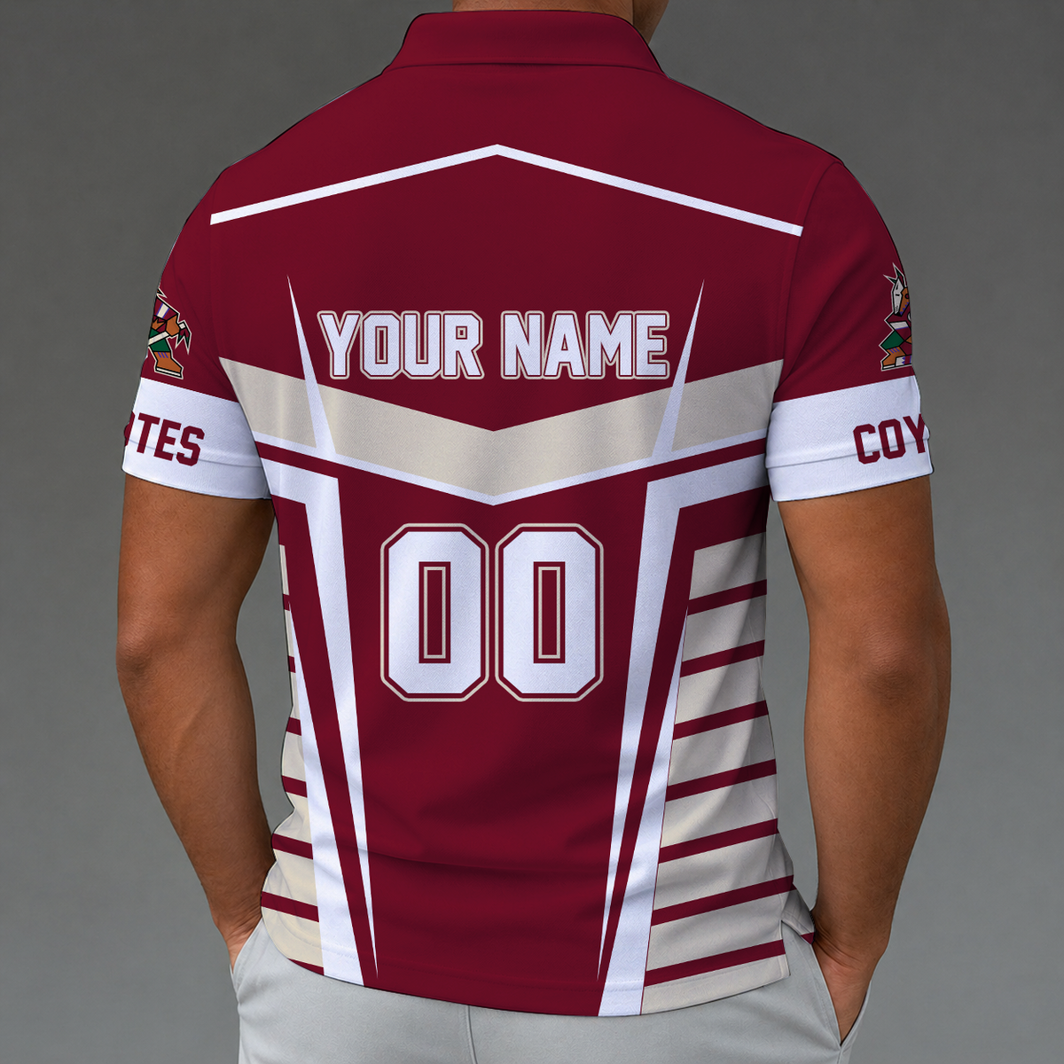 [SUPER SALE] NEW CUSTOMIZED NHL30 AZC ARIZONA COYOTES POLO SHIRT