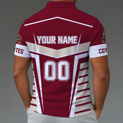 [SUPER SALE] NEW CUSTOMIZED NHL30 AZC ARIZONA COYOTES POLO SHIRT