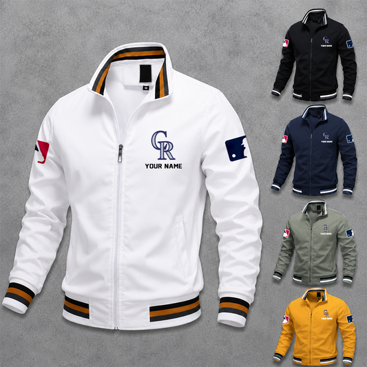 [FLASH SALE] NEW CUSTOMIZED MLB30 COR COLORADO ROCKIES MULTICOLOR MEN'S CASUAL JACKET