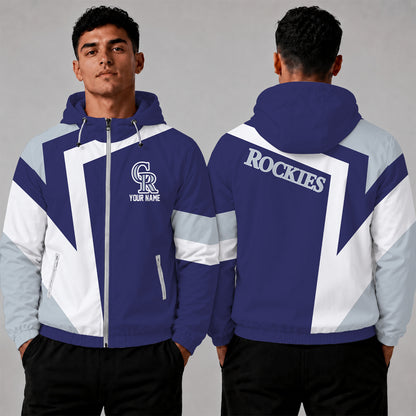 [FLASH SALE] NEW CUSTOMIZED MLB30 COR COLORADO ROCKIES WINDBREAKER JACKET