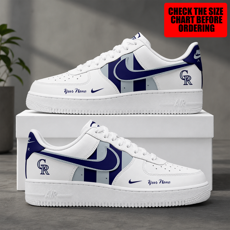 [FLASH SALE] NEW CUSTOMIZED MLB30 COR COLORADO ROCKIES AF1 SHOES