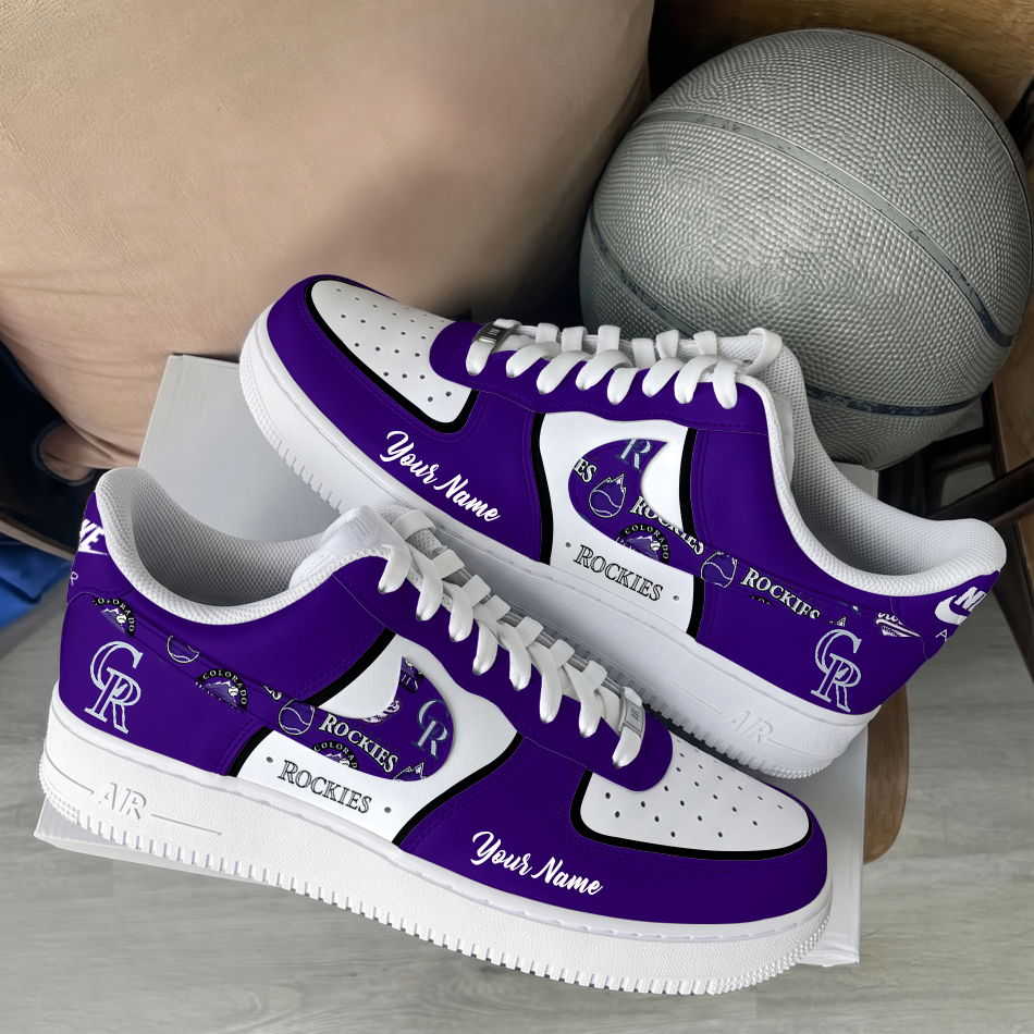 [FLASH SALE] NEW CUSTOMIZED MLB30 COR COLORADO ROCKIES AF1 SHOES