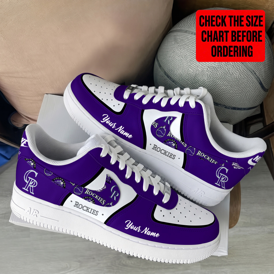 [FLASH SALE] NEW CUSTOMIZED MLB30 COR COLORADO ROCKIES AF1 SHOES
