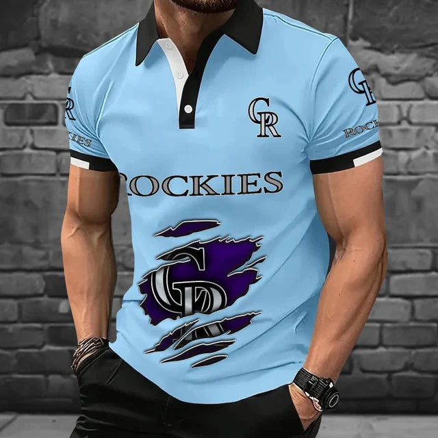 [FLASH SALE] NEW CUSTOMIZED MLB30 COR COLORADO ROCKIES POLO SHIRT