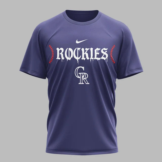 [FLASH SALE] NEW CUSTOMIZED MLB30 COR COLORADO ROCKIES MUTICOLOR T-SHIRT