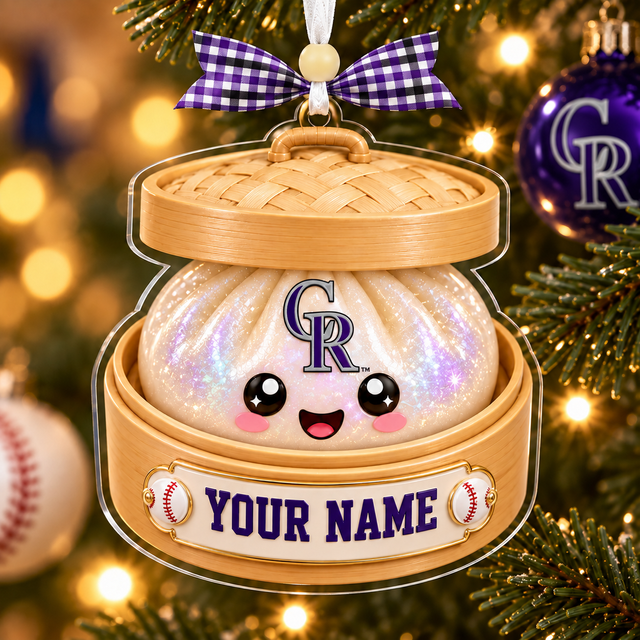 [FLASH SALE] NEW CUSTOMIZED MLB30 COR COLORADO ROCKIES CHRISTMAS ACRYLIC ORNAMENT