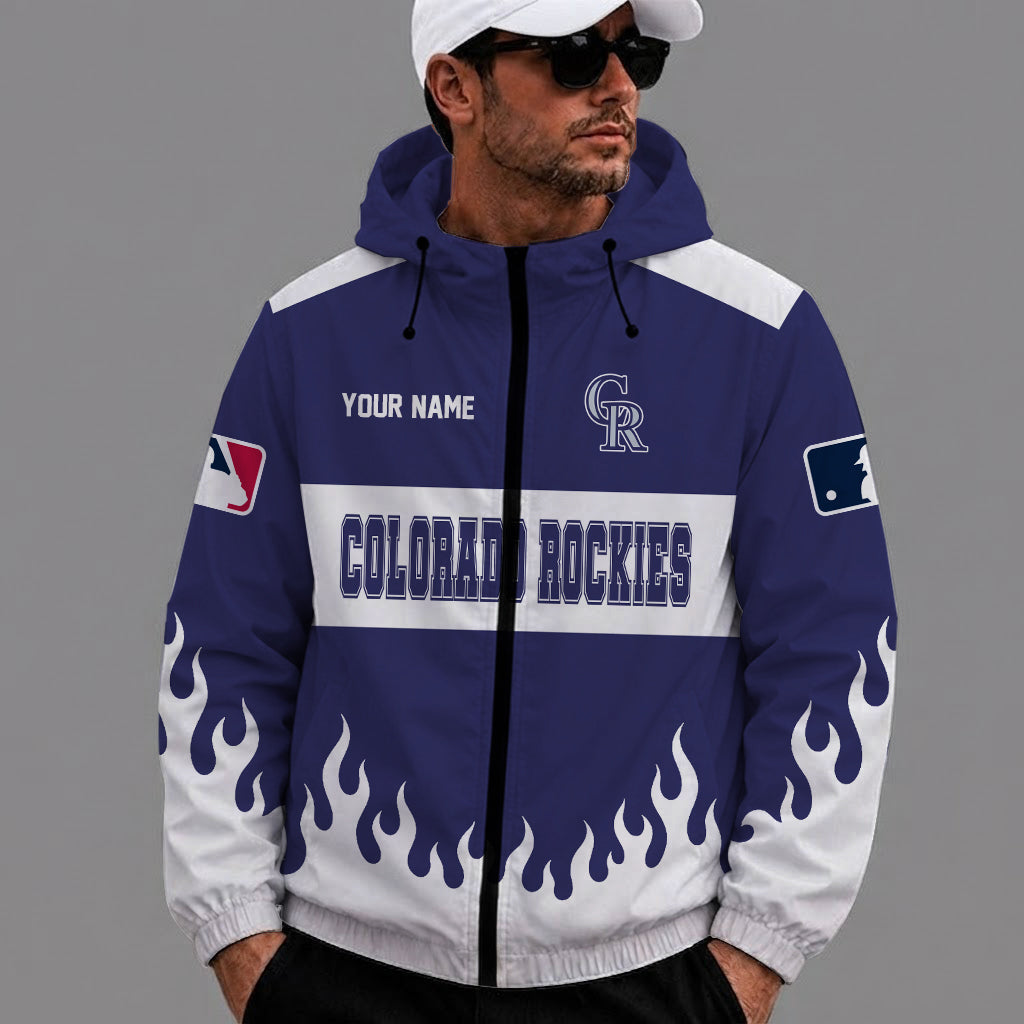 [FLASH SALE] NEW CUSTOMIZED MLB30 COR COLORADO ROCKIES WINDBREAKER JACKET