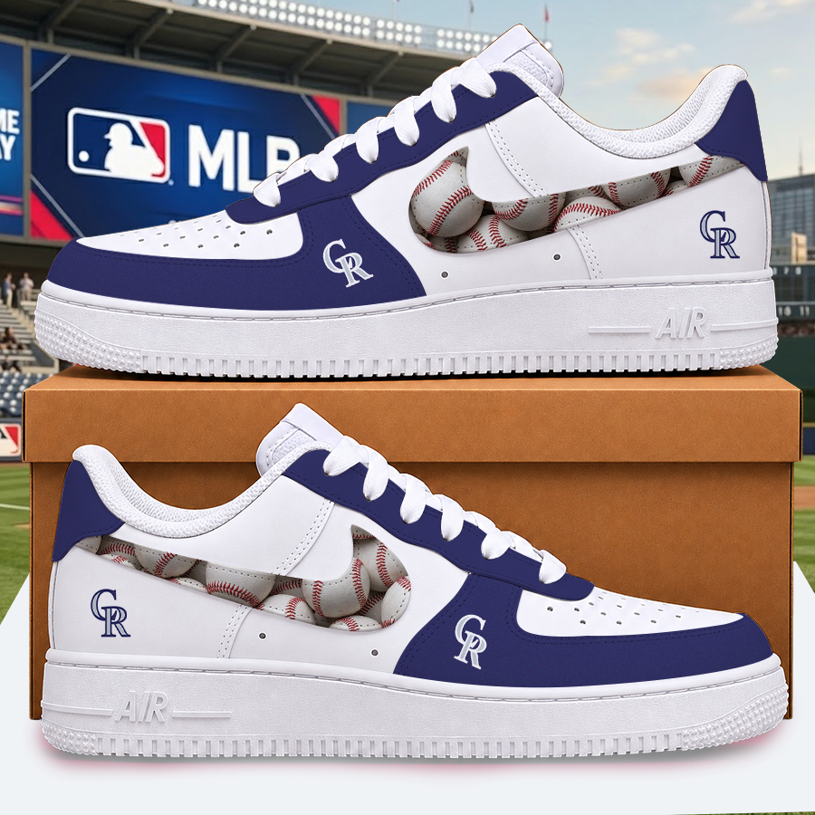 [FLASH SALE] NEW CUSTOMIZED MLB30 COR COLORADO ROCKIES AF1 SHOES