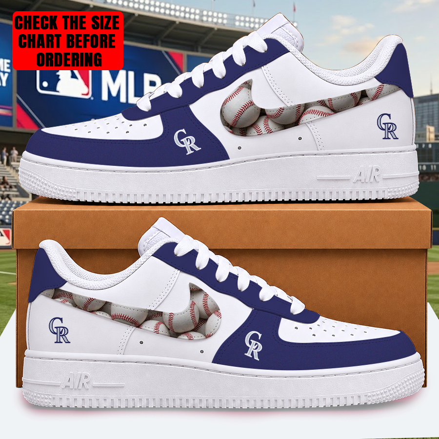 [FLASH SALE] NEW CUSTOMIZED MLB30 COR COLORADO ROCKIES AF1 SHOES