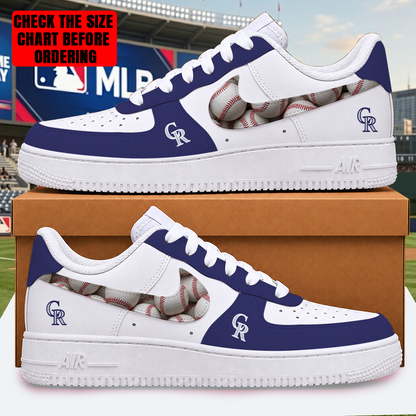 [FLASH SALE] NEW CUSTOMIZED MLB30 COR COLORADO ROCKIES AF1 SHOES