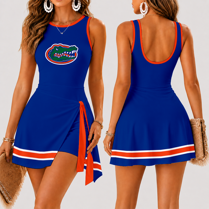 [FAN FAVORITE] NEW CUSTOMIZED NCAA FBS30 FLG FLORIDA GATORS WOMEN'S SUMMER SKORT DRESS