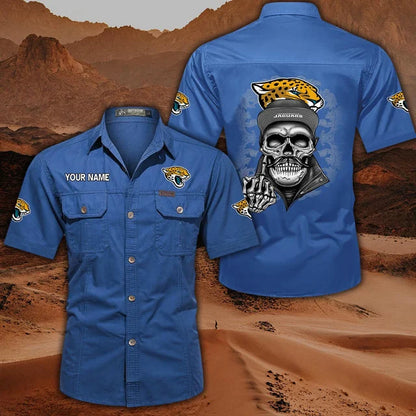[SPECIAL OFFER] NEW CUSTOMIZED NFL30 JSJ JACKSONVILLE JAGUARS MUTICOLOR MEN'S CARGO SHIRT