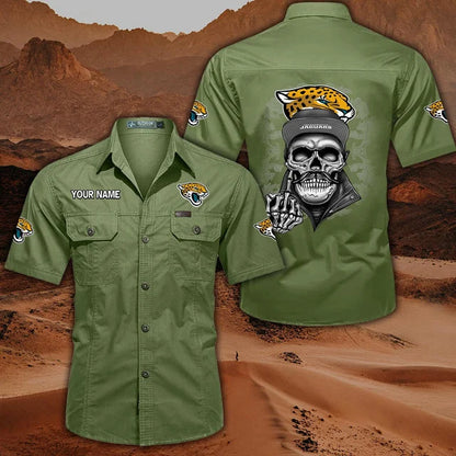 [SPECIAL OFFER] NEW CUSTOMIZED NFL30 JSJ JACKSONVILLE JAGUARS MUTICOLOR MEN'S CARGO SHIRT