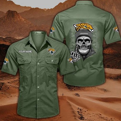 [SPECIAL OFFER] NEW CUSTOMIZED NFL30 JSJ JACKSONVILLE JAGUARS MUTICOLOR MEN'S CARGO SHIRT