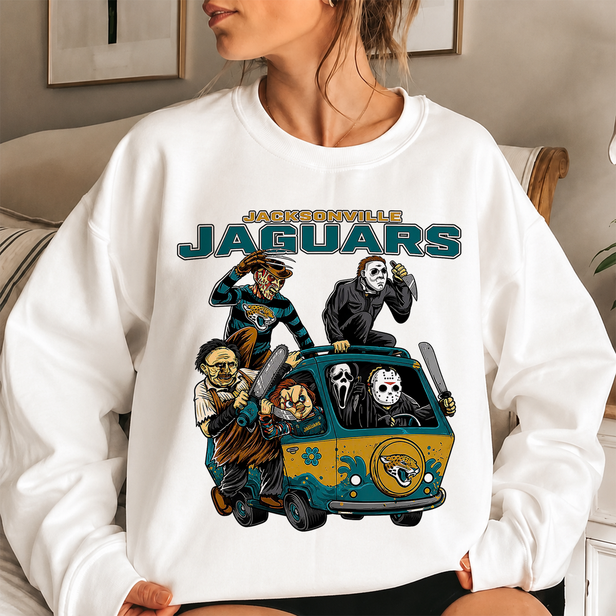 [SPECIAL OFFER] NEW CUSTOMIZED NFL30 JSJ JACKSONVILLE JAGUARS UNISEX SWEATSHIRT