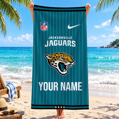 [SPECIAL OFFER] NEW CUSTOMIZED NFL30 JSJ JACKSONVILLE JAGUARS BEACH TOWEL