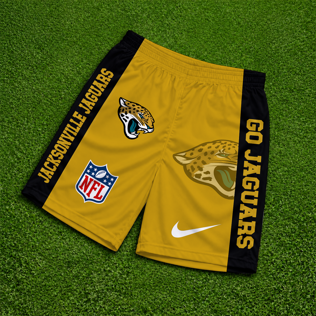 [SPECIAL OFFER] NEW CUSTOMIZED NFL30 JSJ JACKSONVILLE JAGUARS SHORT PANTS