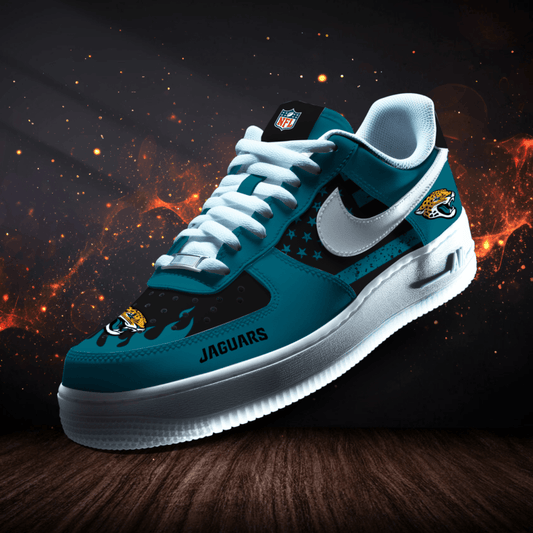 LIMITED EDITION - NEW CUSTOMIZED NFL30 JSJ JACKSONVILLE JAGUARS AF1 SNEAKERS