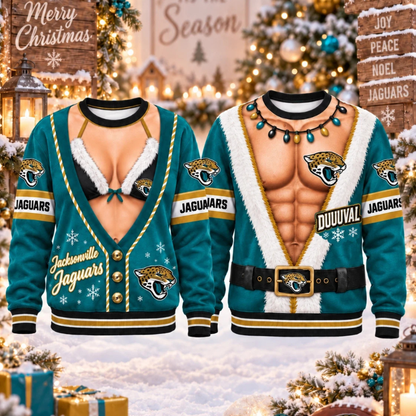 [SPECIAL OFFER] NEW CUSTOMIZED NFL30 JSJ JACKSONVILLE JAGUARS CHRISTMAS UNISEX SWEATSHIRT