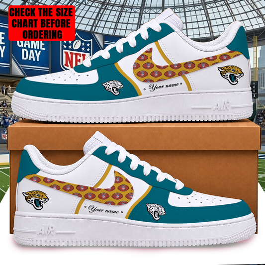 [SPECIAL OFFER] NEW CUSTOMIZED NFL30 JSJ JACKSONVILLE JAGUARS AF1 SHOES