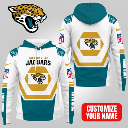 [SPECIAL OFFER] NEW CUSTOMIZED NFL30 JSJ JACKSONVILLE JAGUARS T-SHIRT, HOODIE & ZIP HOODIE