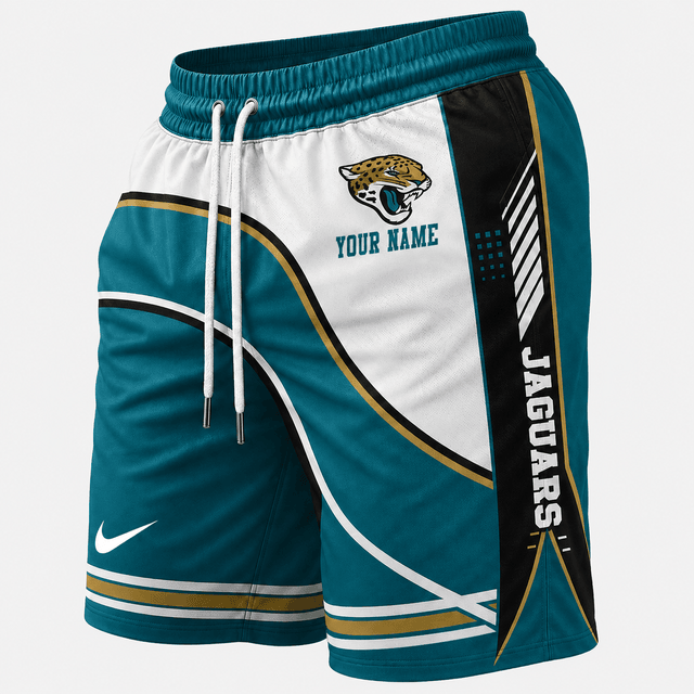 [SPECIAL OFFER] NEW CUSTOMIZED NFL30 JSJ JACKSONVILLE JAGUARS SHORT PANTS