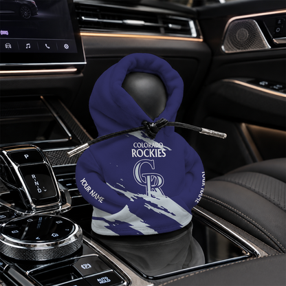 [FLASH SALE] NEW CUSTOMIZED MLB30 COR COLORADO ROCKIES AUTOMOTIVE HOODIE SHIFT KNOB COVER