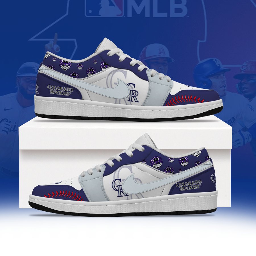 [FLASH SALE] NEW CUSTOMIZED MLB30 COR COLORADO ROCKIES AIR JORDAN LOW SHOES