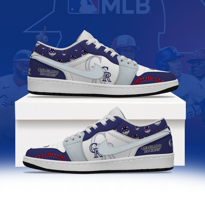 [FLASH SALE] NEW CUSTOMIZED MLB30 COR COLORADO ROCKIES AIR JORDAN LOW SHOES