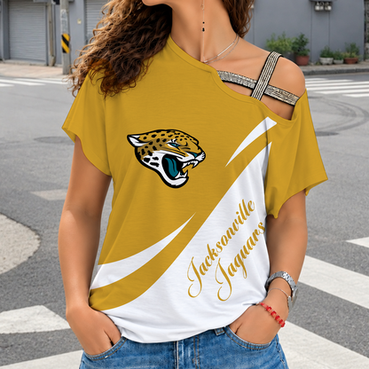 [SPECIAL OFFER] NEW CUSTOMIZED NFL30 JSJ JACKSONVILLE JAGUARS SHOULDER SHIRT