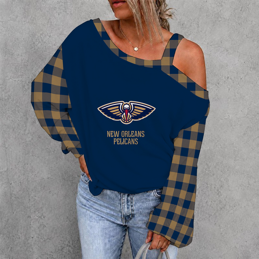 [HOT DEAL] NEW CUSTOMIZED NBA30 NOP NEW ORLEANS PELICANS DROP SHOULDER SWEATSHIRT
