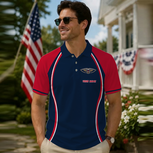 [HOT DEAL] NEW CUSTOMIZED NBA30 NOP NEW ORLEANS PELICANS POLO SHIRT