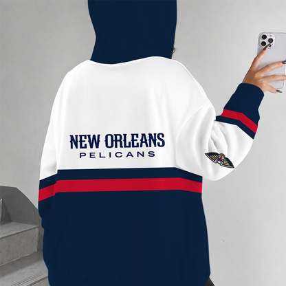 [HOT DEAL] NEW CUSTOMIZED NBA30 NOP NEW ORLEANS PELICANS ZIP HOODIE