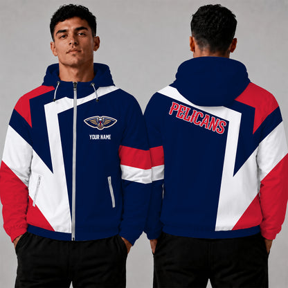 [HOT DEAL] NEW CUSTOMIZED NBA30 NOP NEW ORLEANS PELICANS WINDBREAKER JACKET