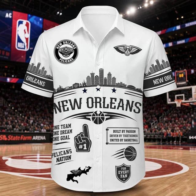 [HOT DEAL] NEW CUSTOMIZED NBA30 NOP NEW ORLEANS PELICANS UNISEX HAWAIIAN SHIRT