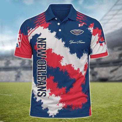 [HOT DEAL] NEW CUSTOMIZED NBA30 NOP NEW ORLEANS PELICANS MULTICOLOR POLO SHIRT