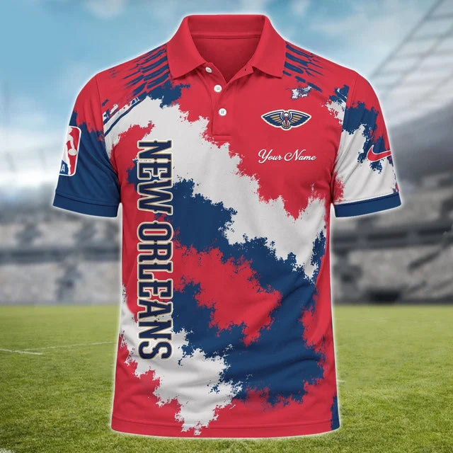 [HOT DEAL] NEW CUSTOMIZED NBA30 NOP NEW ORLEANS PELICANS MULTICOLOR POLO SHIRT