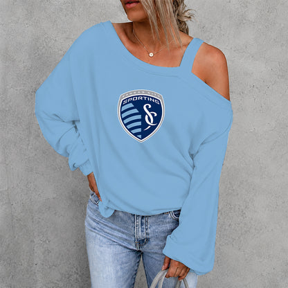 [FAN EXCLUSIVE] NEW CUSTOMIZED MLS30 SKC SPORTING KANSAS CITY DROP SHOULDER SWEATSHIRT