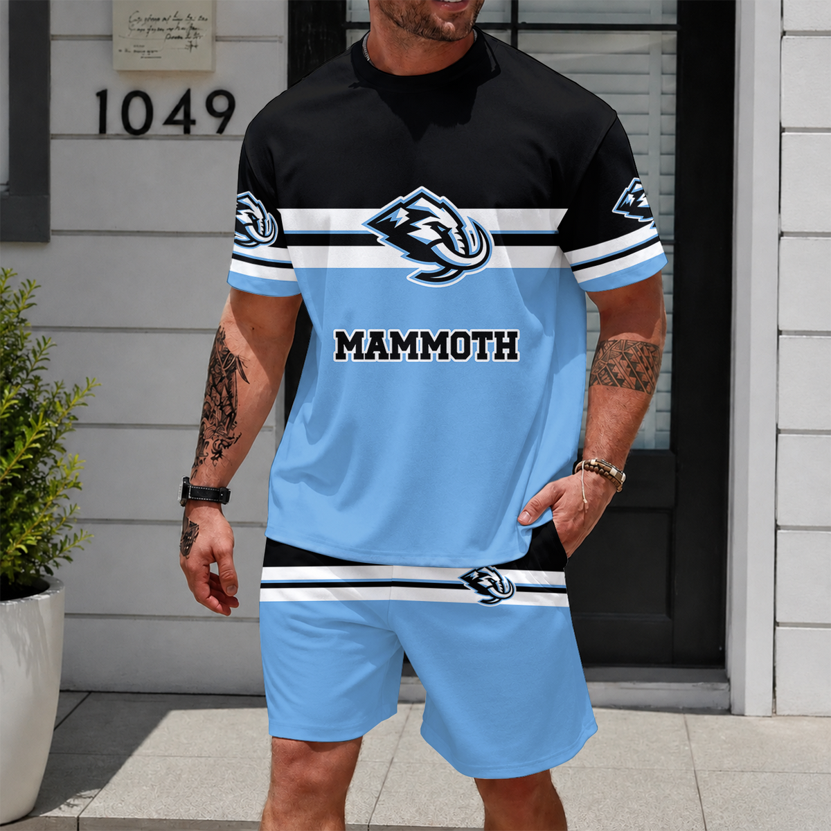 [SUPER SALE] NEW CUSTOMIZED NHL30 UTAH MAMMOTH UNISEX T-SHIRT & SHORTS SET