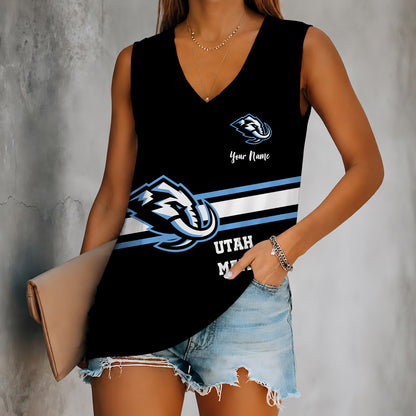 [SUPER SALE] NEW CUSTOMIZED NHL30 UTAH MAMMOTH WOMEN'S V-NECK TANK TOP