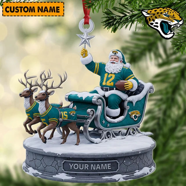 [SPECIAL OFFER] NEW CUSTOMIZED NFL30 JSJ JACKSONVILLE JAGUARS CHRISTMAS ACRYLIC ORNAMENT