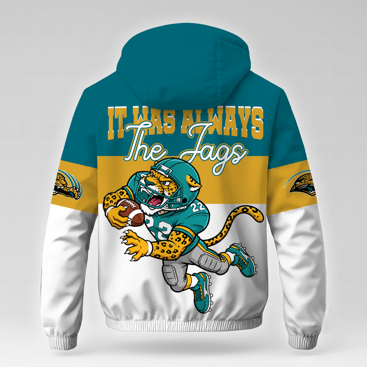 [SPECIAL OFFER] NEW CUSTOMIZED NFL30 JSJ JACKSONVILLE JAGUARS WINDBREAKER JACKET