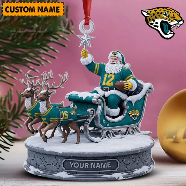 [SPECIAL OFFER] NEW CUSTOMIZED NFL30 JSJ JACKSONVILLE JAGUARS CHRISTMAS ACRYLIC ORNAMENT