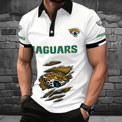 [SPECIAL OFFER] NEW CUSTOMIZED NFL30 JSJ JACKSONVILLE JAGUARS POLO SHIRT