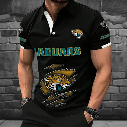 [SPECIAL OFFER] NEW CUSTOMIZED NFL30 JSJ JACKSONVILLE JAGUARS POLO SHIRT