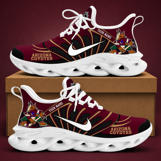 [SUPER SALE] NEW CUSTOMIZED NHL30 AZC ARIZONA COYOTES CLUNKY SNEAKERS