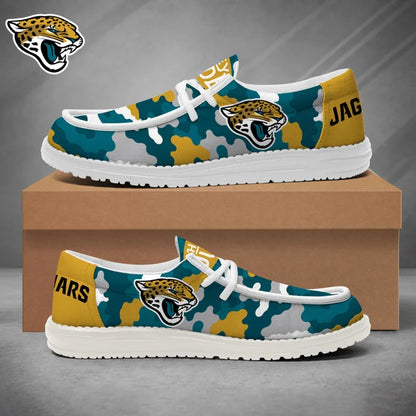 [SPECIAL OFFER] NEW CUSTOMIZED NFL30 JSJ JACKSONVILLE JAGUARS LOAFER SHOES