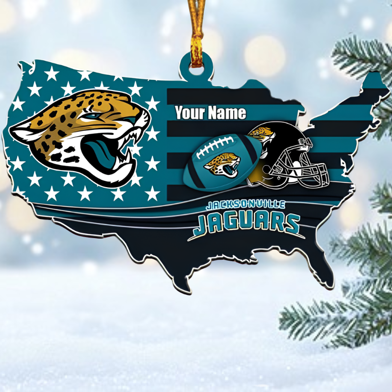 [SPECIAL OFFER] NEW CUSTOMIZED NFL30 JSJ JACKSONVILLE JAGUARS CHRISTMAS ACRYLIC ORNAMENT