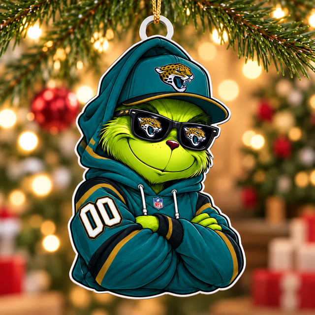 [SPECIAL OFFER] NEW CUSTOMIZED NFL30 JSJ JACKSONVILLE JAGUARS CHRISTMAS ACRYLIC ORNAMENT