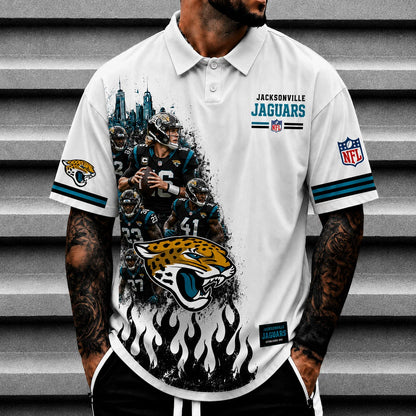 [SPECIAL OFFER] NEW CUSTOMIZED NFL30 JSJ JACKSONVILLE JAGUARS POLO SHIRT